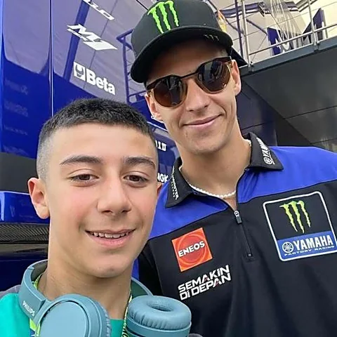 Matteo Masili, pilota Moto3 numero 46 — foto di gara
