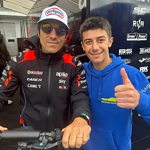 Matteo Masili, pilota Moto3 numero 46 — foto di gara